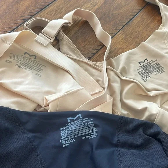 Maidenform bundle Shapewear black nude XL 2XL open bust intimates bodysuit faja - Picture 16 of 16